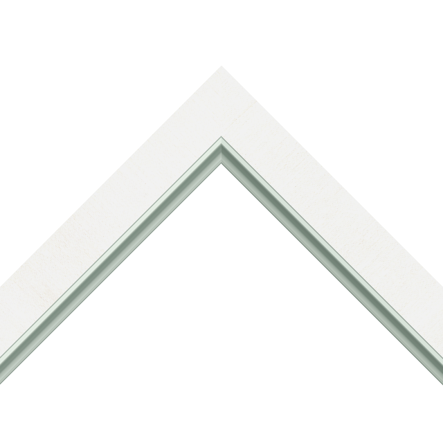 1-1/4″ White Silk Flat<br />with Silver Lip Liner Picture Frame Moulding