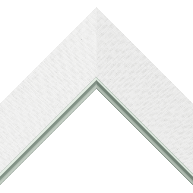 2-1/2″ White Linen Flat<br />with Silver Lip Liner Picture Frame Moulding