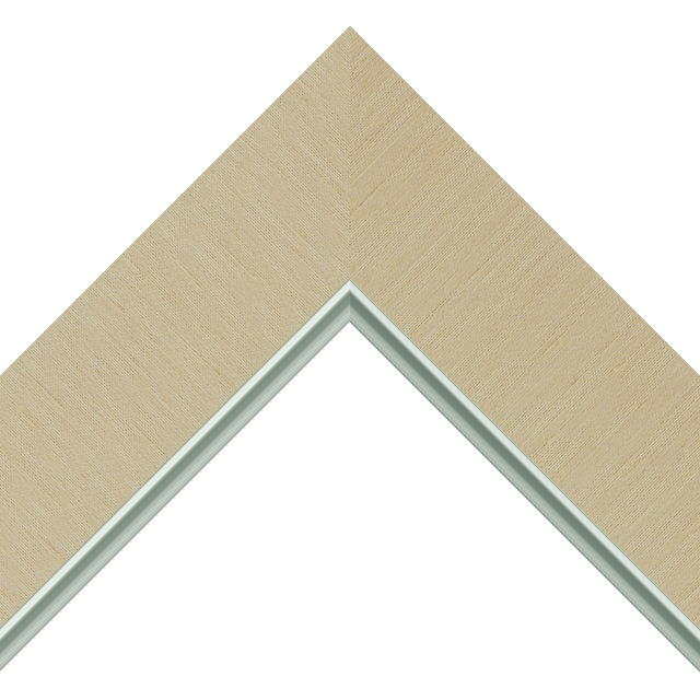 2-1/2″ Vanilla Silk Flat<br />with Silver Lip Liner Picture Frame Moulding