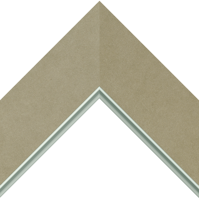 3″ Ultra Taupe Suede Flat<br />with Silver Lip Liner Picture Frame Moulding