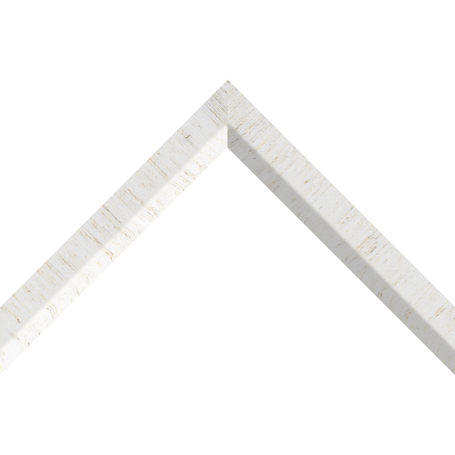 1″ Linen White Silk Front Bevel Liner Picture Frame Moulding