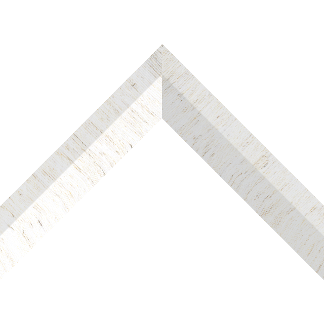 1-1/2″ Linen White Silk Back Bevel Liner Picture Frame Moulding