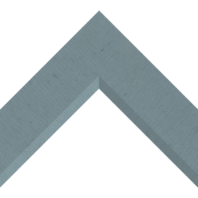 2-1/2″ Meissen Blue Silk Front Bevel Liner Picture Frame Moulding
