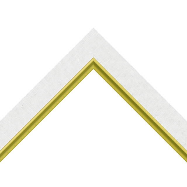1-1/4″ White Linen Flat with Gold Scoop Lip