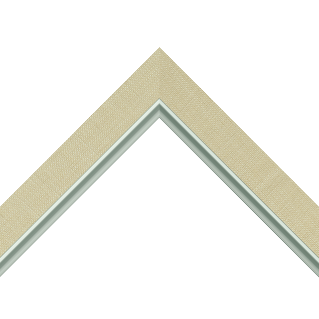 1-1/4″ Manhasset Linen Flat<br />with Silver Lip Liner Picture Frame Moulding