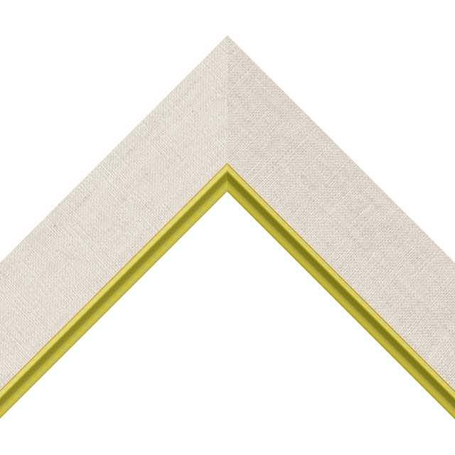 2″ Natural Linen Flat with Gold Scoop Lip