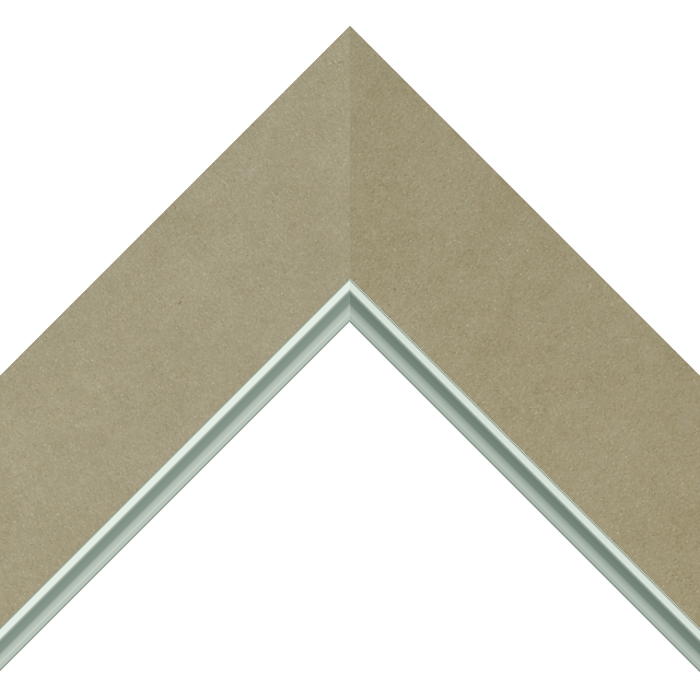 2-1/2″ Ultra Taupe Suede Flat<br />with Silver Lip Liner Picture Frame Moulding