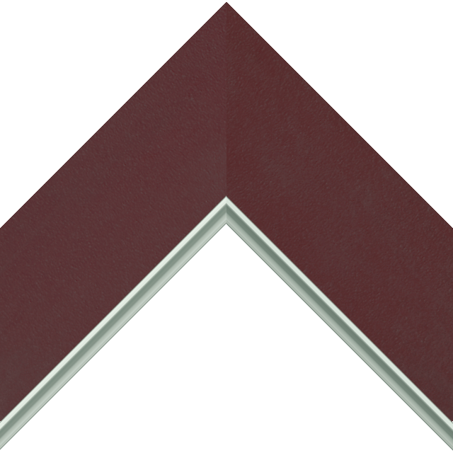 3″ Claret Suede Flat<br />with Silver Lip Liner Picture Frame Moulding