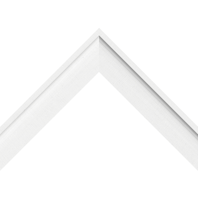 1-1/2″ White Linen Scoop Liner Picture Frame Moulding