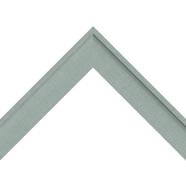 1-1/2″ Frosty Spruce Linen Scoop Liner Picture Frame Moulding