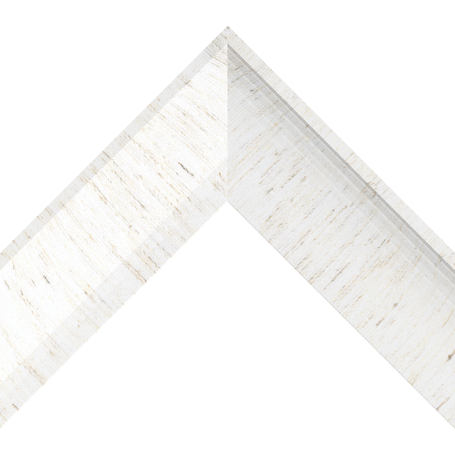 2-1/2″ Linen White Silk Scoop Liner Picture Frame Moulding