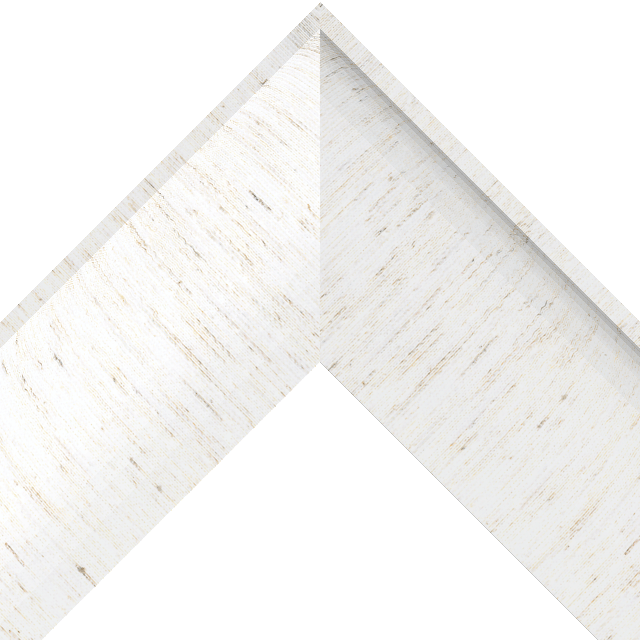3-1/2″ Linen White Silk Scoop Liner Picture Frame Moulding